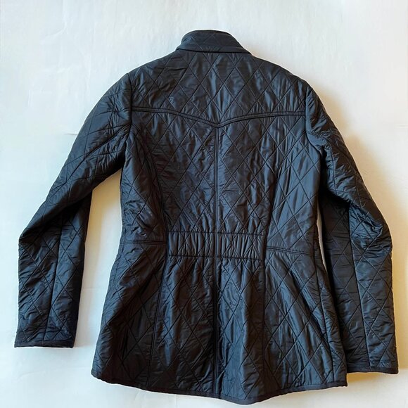 Barbour Cavalry Polarquilt Jacket Dark Navy Blue Women's Size US 6 - Picture 3 of 4